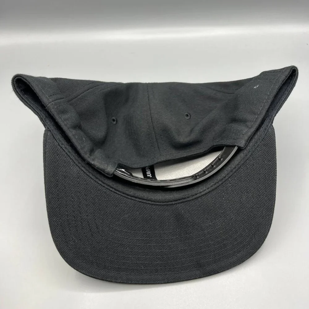 Air Jordan Hat Men Black White Embroidered Logo‎ Jumpman Script Snap Back Cap